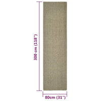 Thumbnail for Teppich Natur Sisal 80x300 cm Taupe