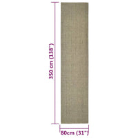 Thumbnail for Teppich Natur Sisal 80x350 cm Taupe