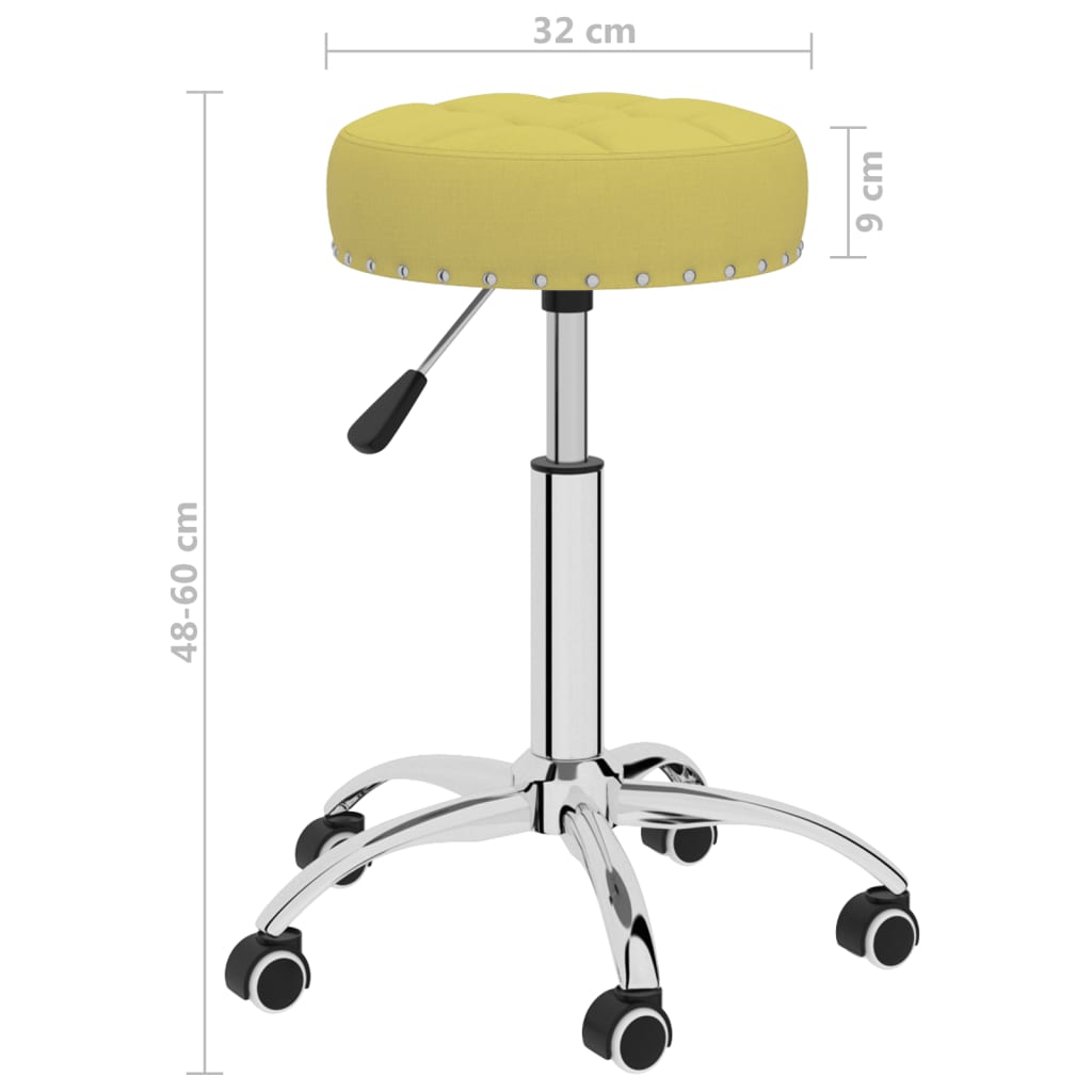 Esszimmerstühle 4 Stk. Drehbar Grün Stoff