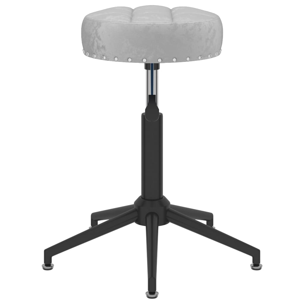 Esszimmerstühle 4 Stk. Drehbar Grau Samt