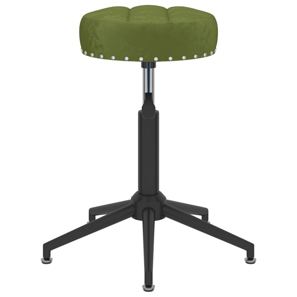 Esszimmerstühle 4 Stk. Drehbar Hellgrün Samt