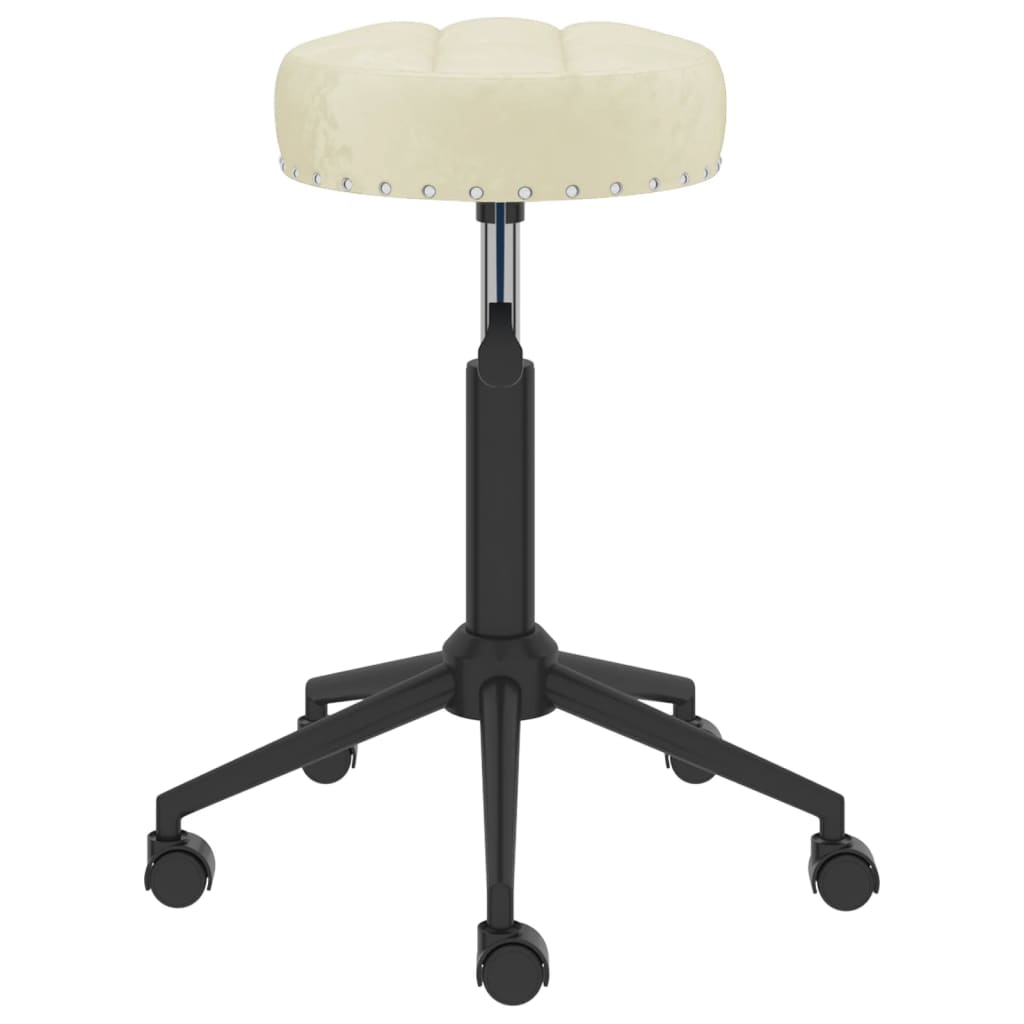 Esszimmerstühle 4 Stk. Drehbar Creme Samt