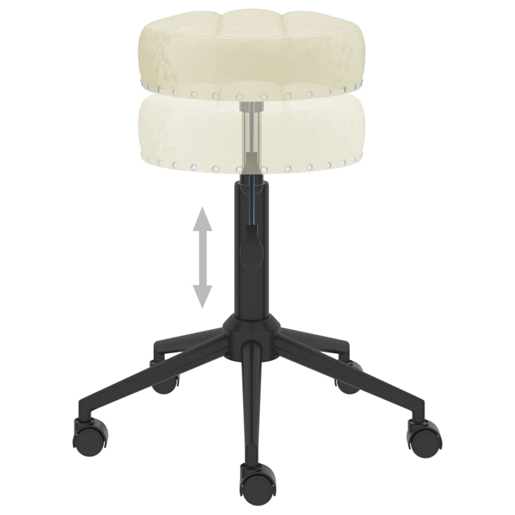 Esszimmerstühle 4 Stk. Drehbar Creme Samt