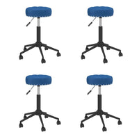 Thumbnail for Esszimmerstühle 4 Stk. Drehbar Blau Samt