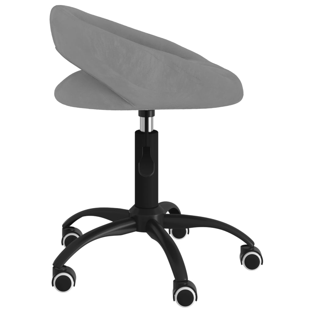 Esszimmerstühle 4 Stk. Drehbar Grau Samt