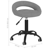 Thumbnail for Esszimmerstühle 4 Stk. Drehbar Grau Samt