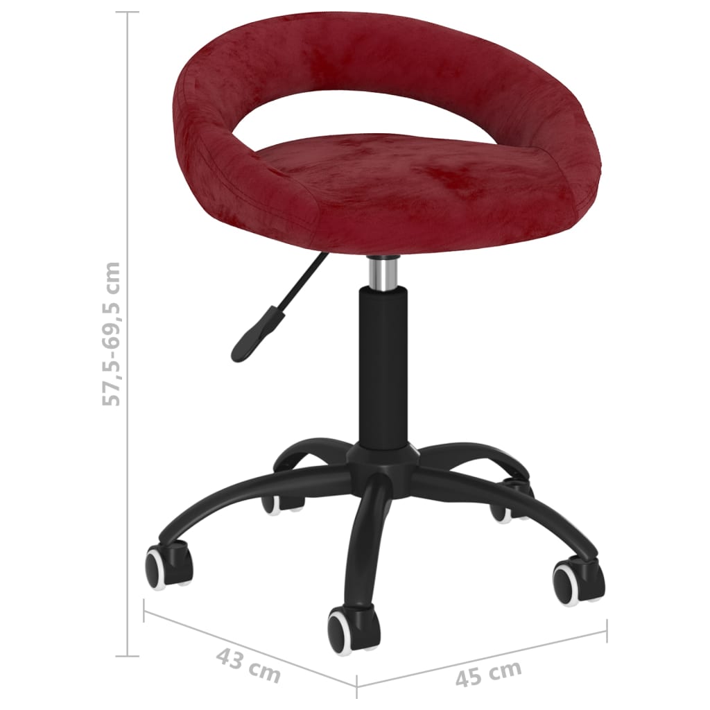 Esszimmerstühle 4 Stk. Drehbar Weinrot Samt