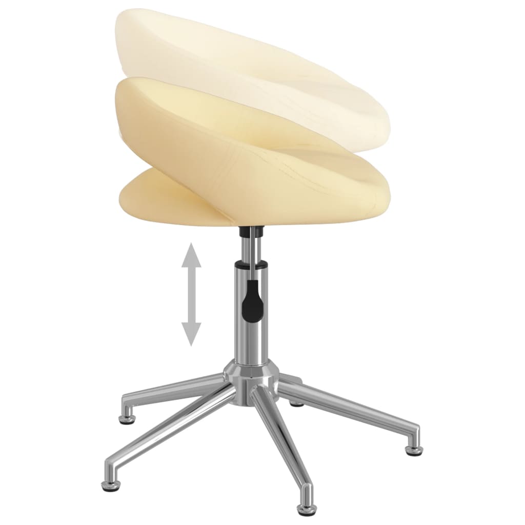 Esszimmerstühle 4 Stk. Drehbar Creme Kunstleder