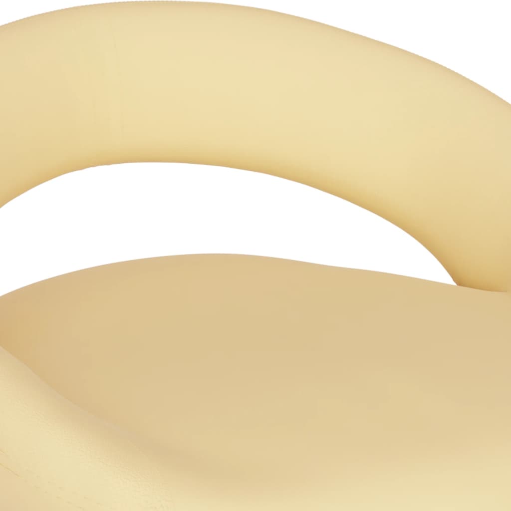 Esszimmerstühle 4 Stk. Drehbar Creme Kunstleder