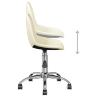 Thumbnail for Esszimmerstühle 4 Stk. Drehbar Creme Stoff