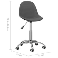 Thumbnail for Esszimmerstühle 6 Stk. Drehbar Dunkelgrau Stoff