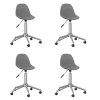 Thumbnail for Esszimmerstühle 4 Stk. Drehbar Hellgrau Stoff