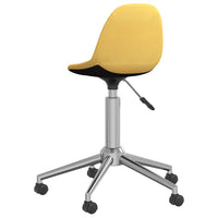 Thumbnail for 3086059 vidaXL Swivel Dining Chairs 4 pcs Yellow Fabric (2x333472)