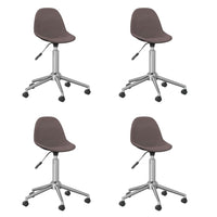 Thumbnail for Esszimmerstühle 4 Stk. Drehbar Taupe Stoff