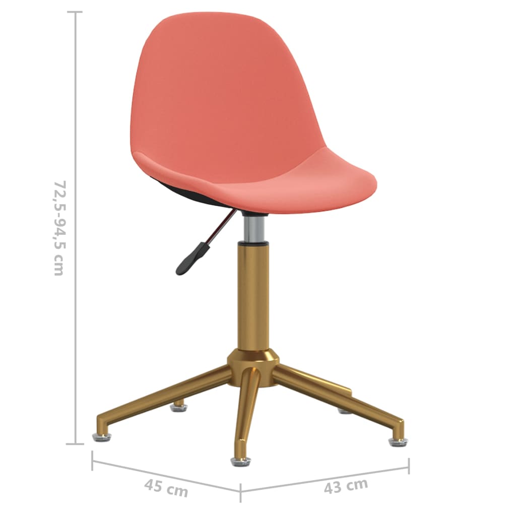 Esszimmerstühle 4 Stk. Drehbar Rosa Samt
