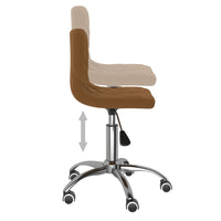 Thumbnail for Esszimmerstühle 4 Stk. Drehbar Braun Samt