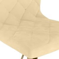 Thumbnail for Esszimmerstühle 4 Stk. Drehbar Creme Samt