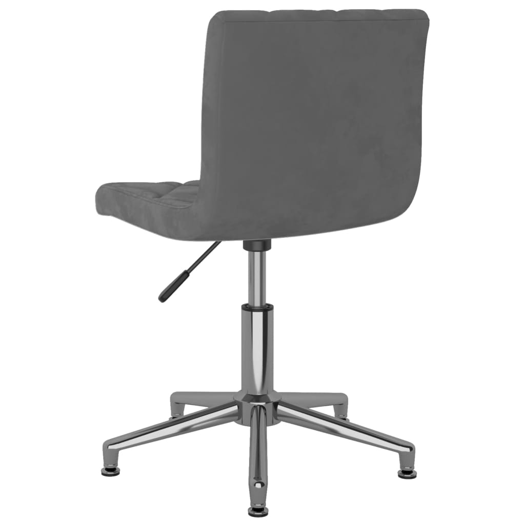 Esszimmerstühle 4 Stk. Drehbar Dunkelgrau Samt