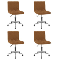 Thumbnail for 3086524 vidaXL Swivel Dining Chairs 4 pcs Brown Velvet (333839x2)