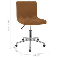 Thumbnail for 3086524 vidaXL Swivel Dining Chairs 4 pcs Brown Velvet (333839x2)