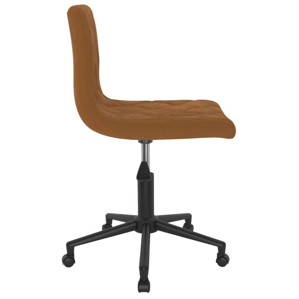 Esszimmerstühle 4 Stk. Drehbar Braun Samt