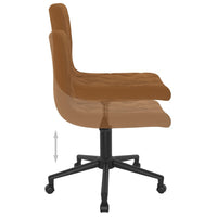 Thumbnail for Esszimmerstühle 4 Stk. Drehbar Braun Samt