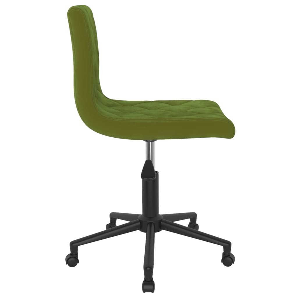 Esszimmerstühle 4 Stk. Drehbar Hellgrün Samt