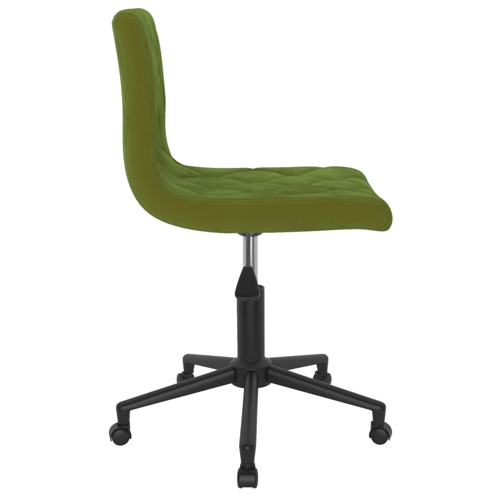 Esszimmerstühle 6 Stk. Drehbar Hellgrün Samt