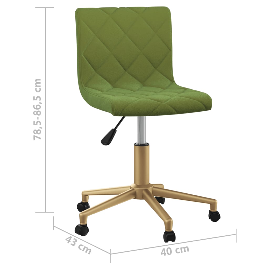 Esszimmerstühle 4 Stk. Drehbar Hellgrün Samt