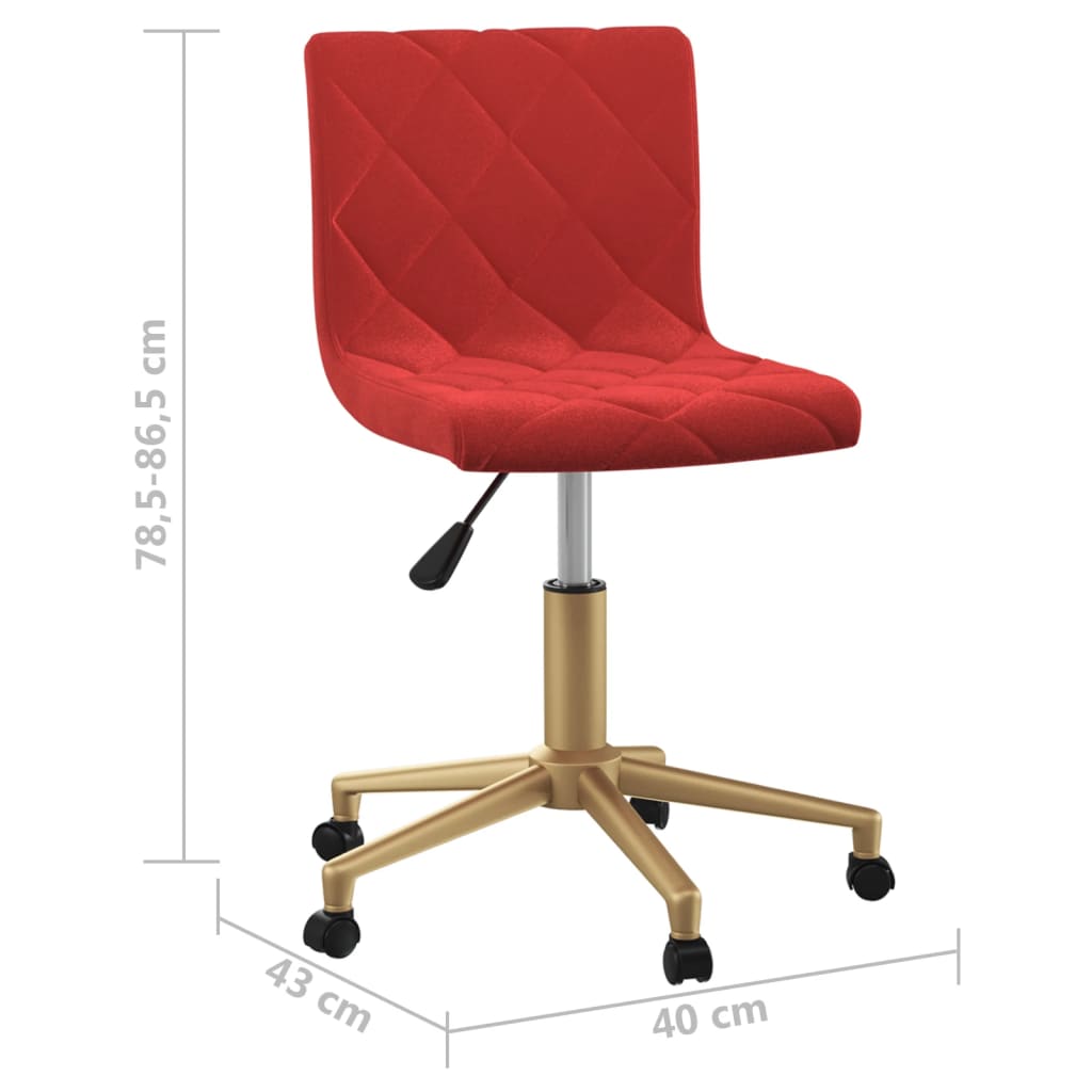 Esszimmerstühle 4 Stk. Drehbar Weinrot Samt