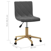 Thumbnail for Esszimmerstühle 6 Stk. Drehbar Dunkelgrau Samt