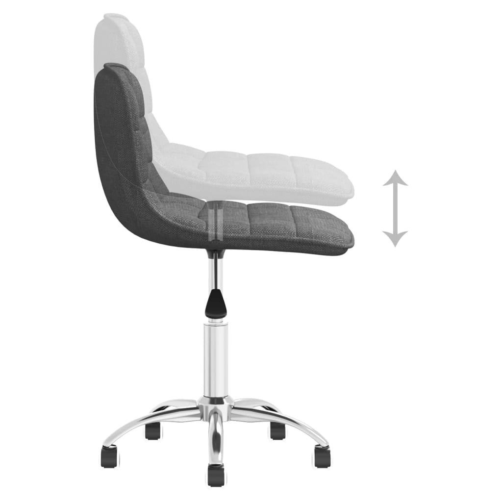 Esszimmerstühle 4 Stk. Drehbar Hellgrau Stoff