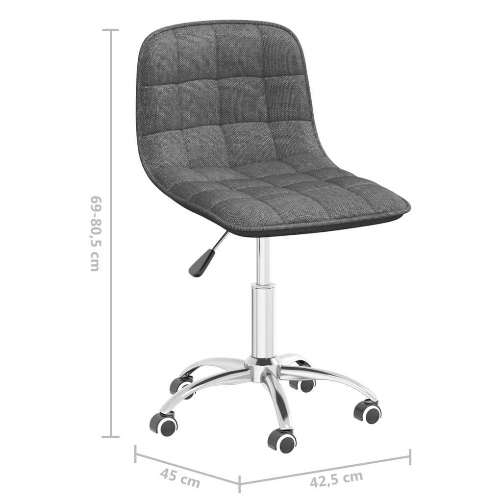 Esszimmerstühle 4 Stk. Drehbar Hellgrau Stoff