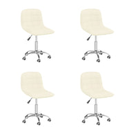 Thumbnail for Esszimmerstühle 4 Stk. Drehbar Creme Stoff