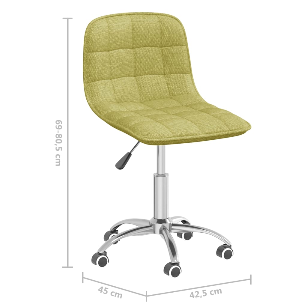 Esszimmerstühle 4 Stk. Drehbar Grün Stoff