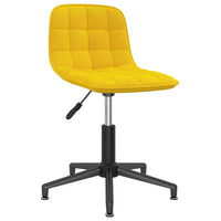 Thumbnail for Esszimmerstühle 4 Stk. Drehbar Gelb Samt