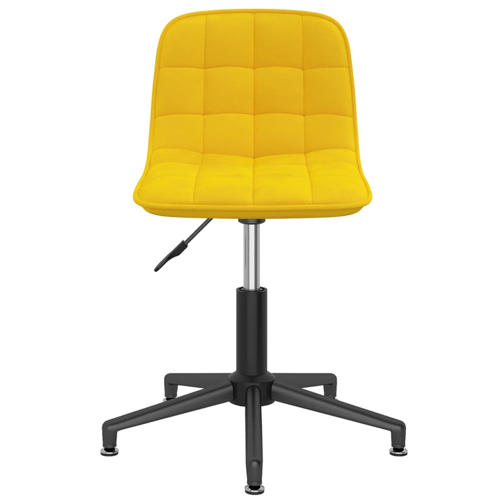 Esszimmerstühle 4 Stk. Drehbar Gelb Samt