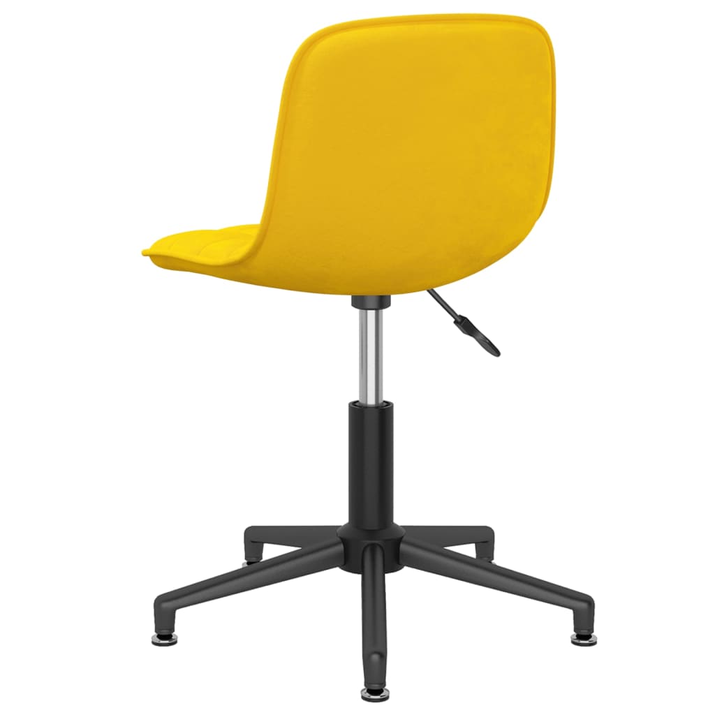 Esszimmerstühle 4 Stk. Drehbar Gelb Samt