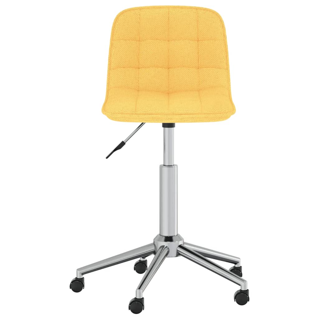 Esszimmerstühle 4 Stk. Drehbar Gelb Stoff