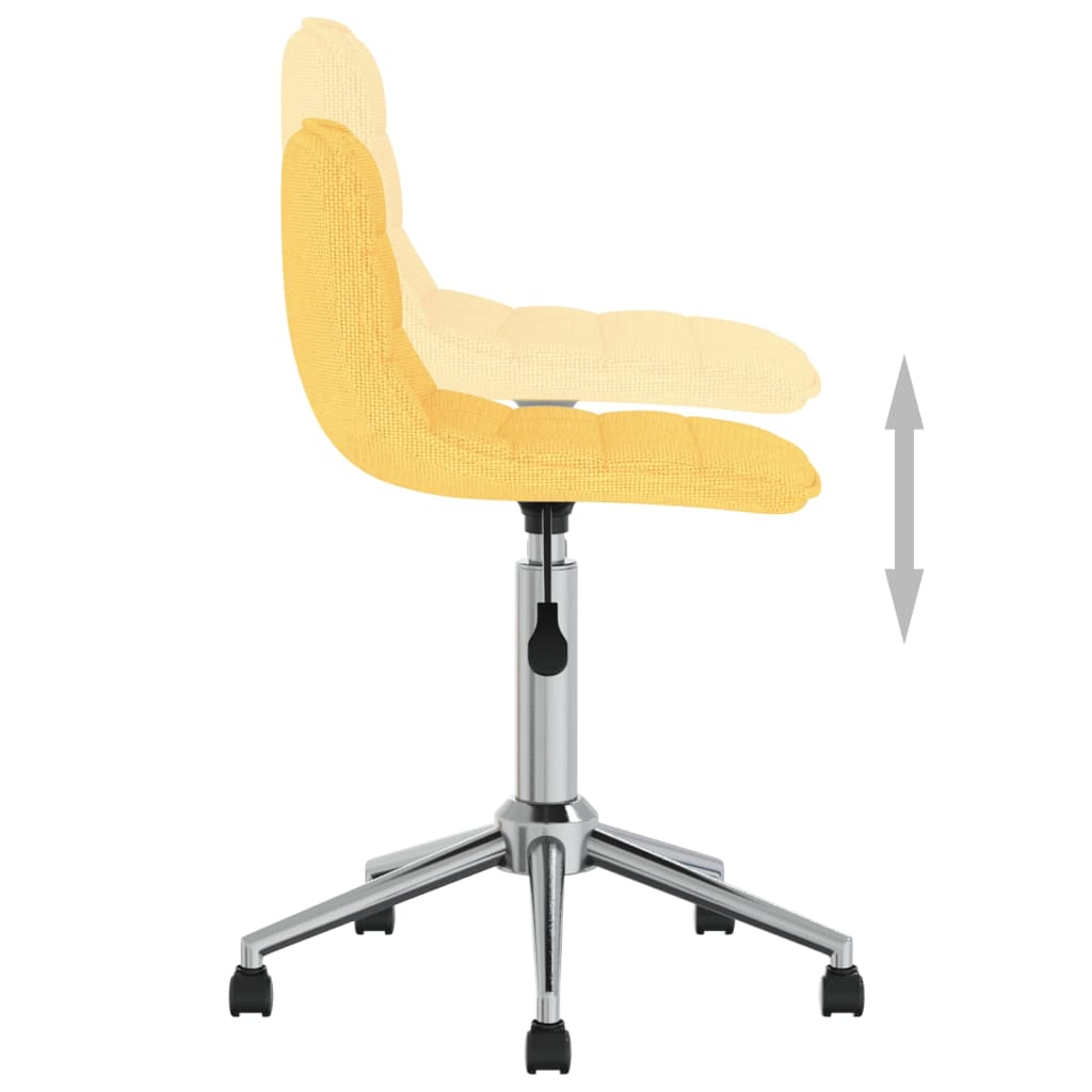 Esszimmerstühle 4 Stk. Drehbar Gelb Stoff