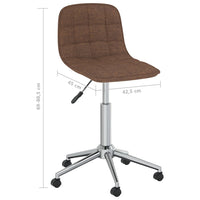 Thumbnail for Esszimmerstühle 6 Stk. Drehbar Braun Stoff