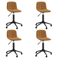 Thumbnail for Esszimmerstühle 4 Stk. Drehbar Braun Samt