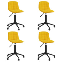 Thumbnail for Esszimmerstühle 4 Stk. Drehbar Gelb Samt