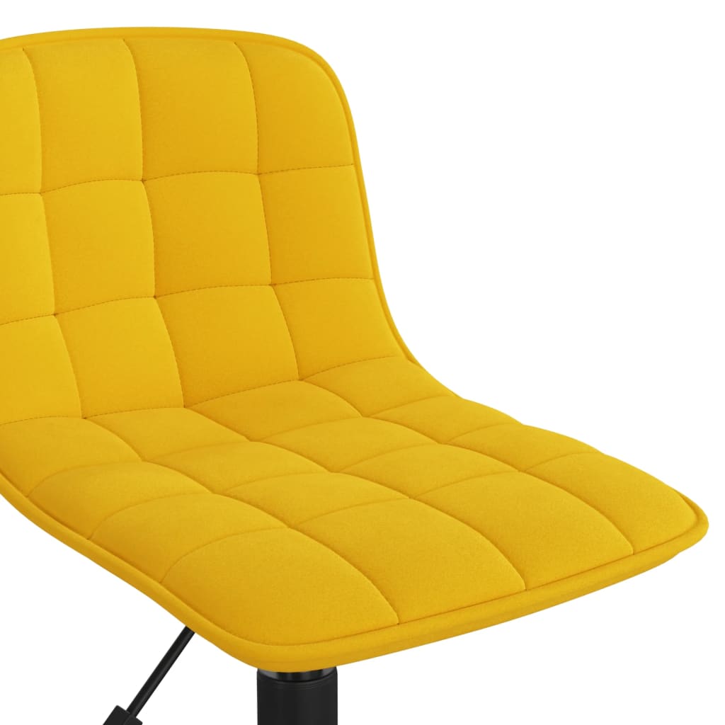 Esszimmerstühle 4 Stk. Drehbar Gelb Samt