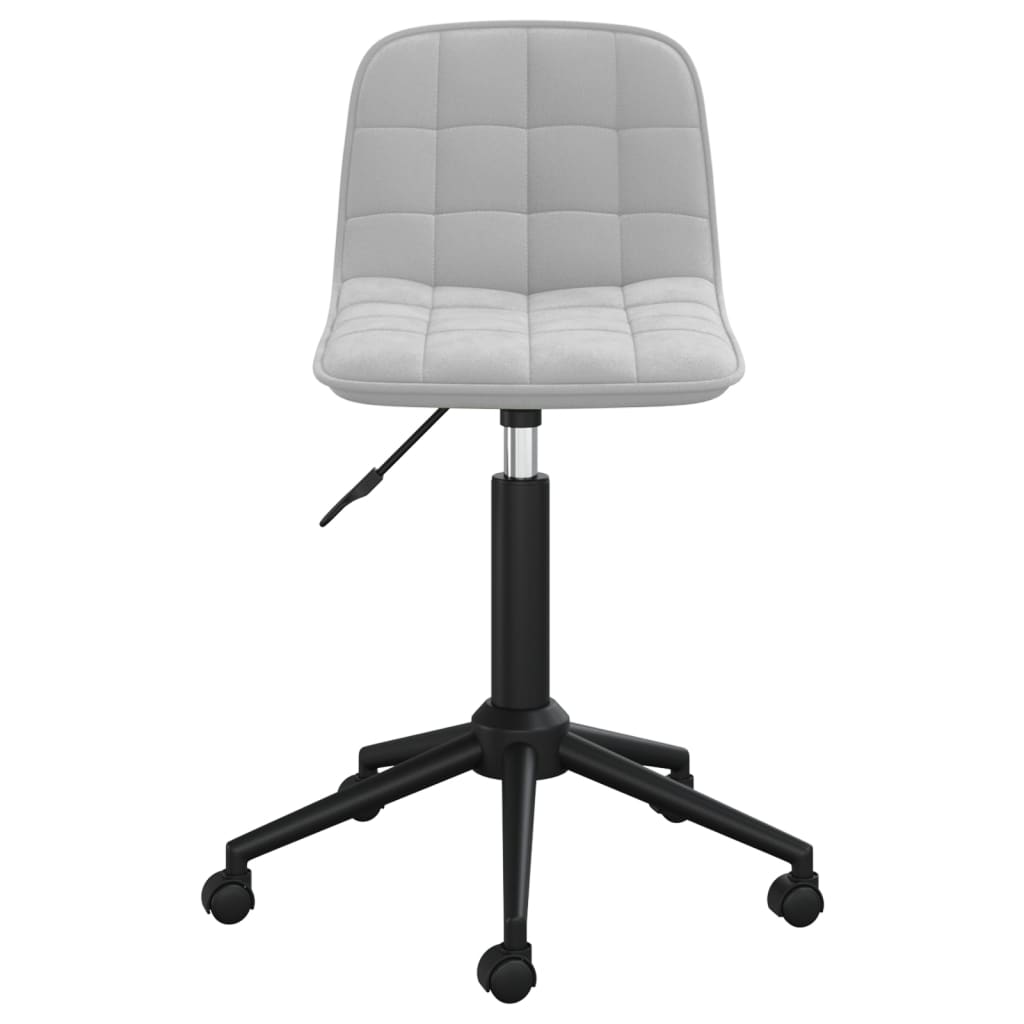 Esszimmerstühle 6 Stk. Drehbar Hellgrau Samt