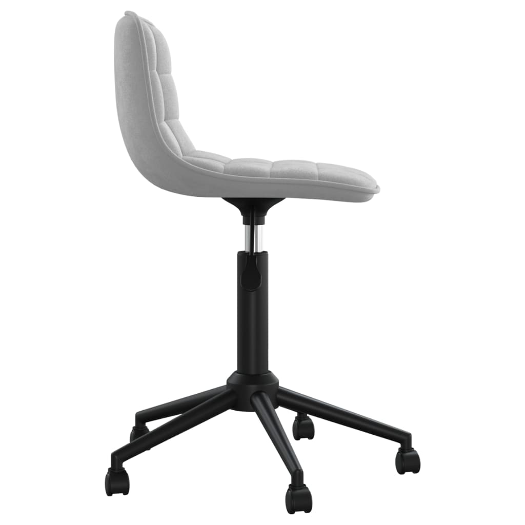 Esszimmerstühle 6 Stk. Drehbar Hellgrau Samt