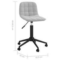 Thumbnail for Esszimmerstühle 6 Stk. Drehbar Hellgrau Samt