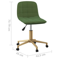 Thumbnail for Esszimmerstühle 4 Stk. Drehbar Dunkelgrün Samt
