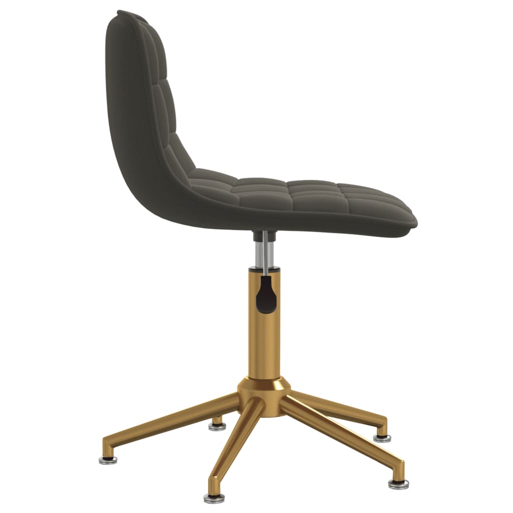 Esszimmerstühle 4 Stk. Drehbar Dunkelgrau Samt