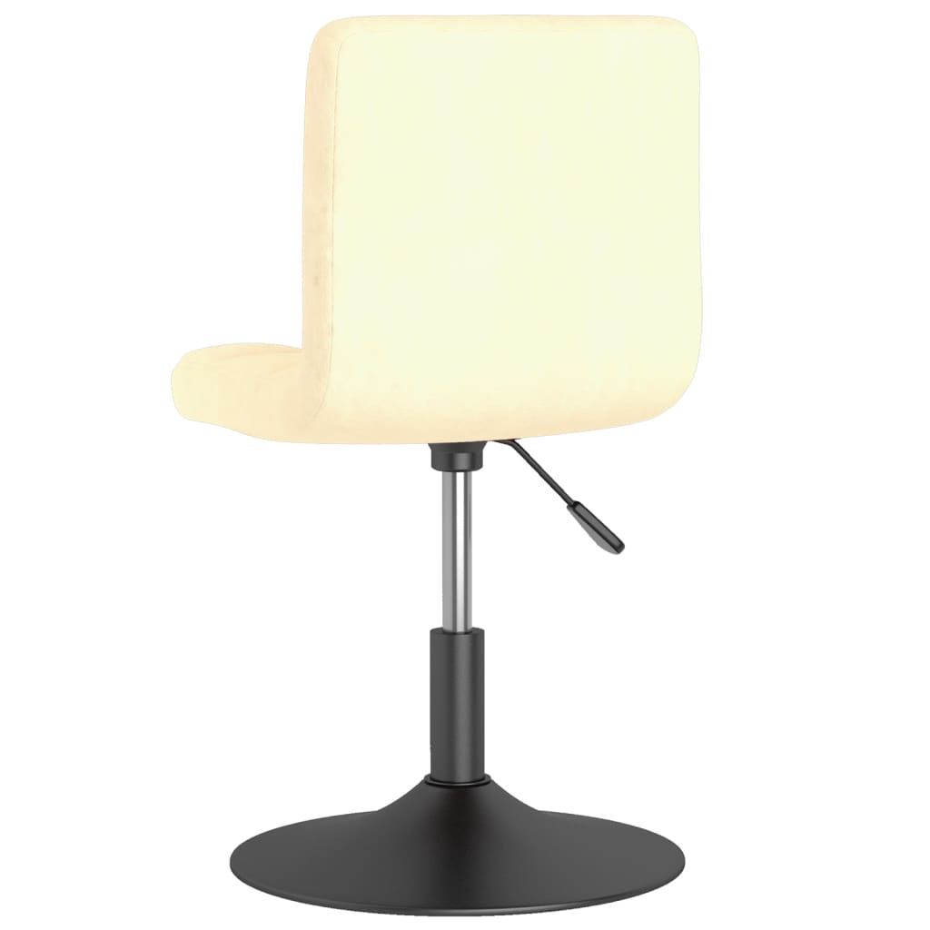 Esszimmerstühle 4 Stk. Drehbar Creme Samt